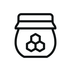 Honey pot isolated icon, honeypot vector symbol with editable stroke