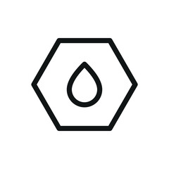 Royal jelly isolated icon, liquid honey vector symbol with editable stroke