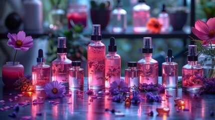 Beauty product developer testing formulations for new skincare and makeup products, prioritizing natural ingredients and efficacy.