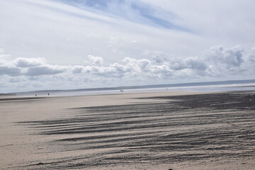 the large beach of Saunton sands giving the effect of a desert in the uk