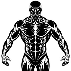 Human anatomy parts icon silhouette Vector illustration.