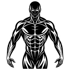 Human anatomy parts icon silhouette Vector illustration.