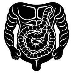 Human anatomy parts icon silhouette Vector illustration.