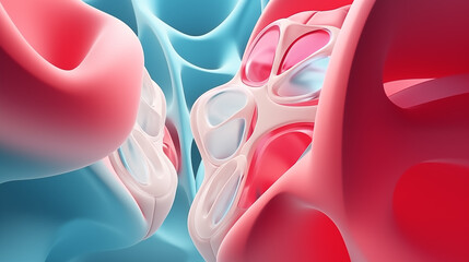 3d illustration visualized tissue research background in futuristic style.