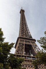 eiffel tower city in summer