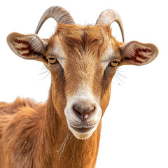 PNG - photo of portrait brown goat isolated transparent background