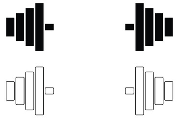 Part of the barbell with weight plates discs. vector illustration. eps 10