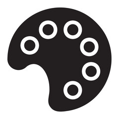 Fototapeta premium palette glyph icon