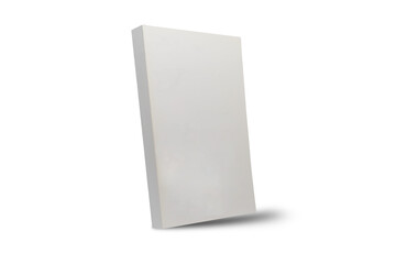 Real blank book on white background for mockup
