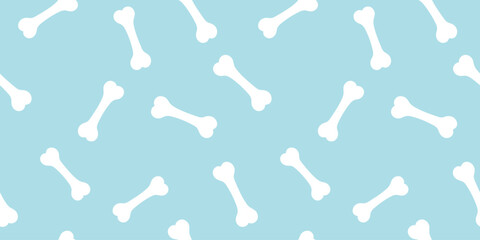 Dog bone seamless pattern vector illustration. Animal, pet, wallpaper, blue, background