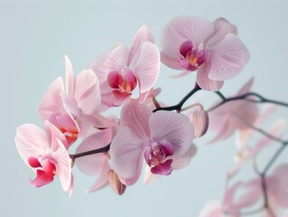 Obraz premium orchid flowers on a white background