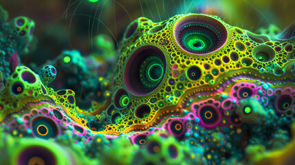 Intricate Bio Electronic Surface, Living Circuitry, Natural Hardware, Hybrid Computing. Future Technology, Science, Innovation, Synergy. Organic Network, Database. Sustainability, Clean Green Solution