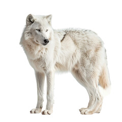 PNG - photo of standing arctic wolf isolated transparent background