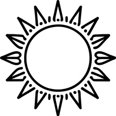 celestial sun, pictogram