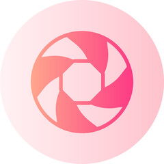 camera lens gradient icon