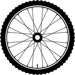 Realistic 3d bicycle wheels. Bike rubber tyres, metal spokes and rims. Fitness cycle, sport, road, touring, mountain bike tyre. Bicycle wheel symbol. Valve. Motor Bike. Vector illustration