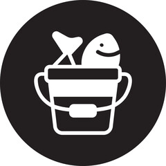 bucket glyph icon