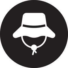 fishing hat glyph icon