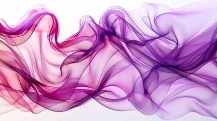 Soft violet smoke curls in graceful undulations, forming a dreamlike abstract with shades of...
