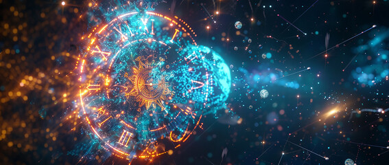 Astrology, Numerology, occult sciences, space and constellations, esoteric banner, Tarot Cards, Fortune-telling on Tarot cards magic crystal, occultism, Esoterica. Fortune-telling, predictions on Taro