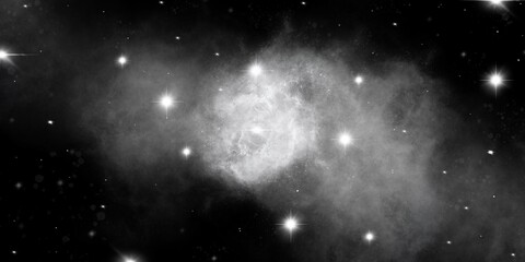 Illustration in space on a black background