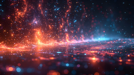 Cyberspace Dreamscape - Modern Digital Background with Neon Accents