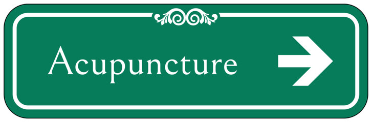 Obraz premium Hospital way finding sign acupuncture