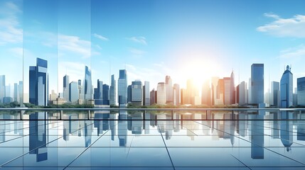 Obraz premium skyscrapers in the city AI generated