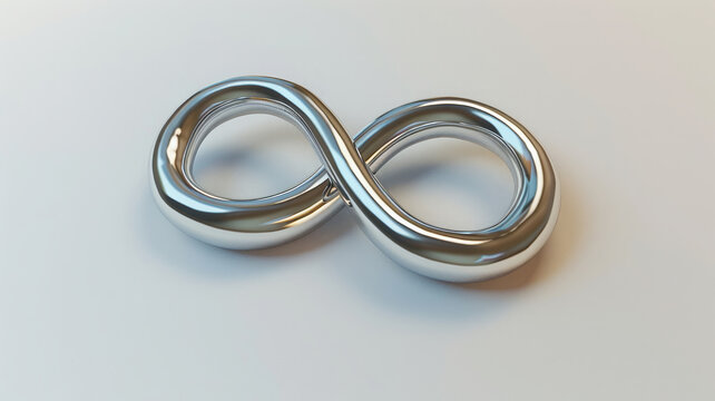 Infinity Symbol in Metallic Chrome
