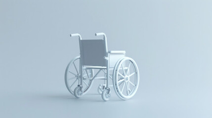 Fototapeta premium Wheelchair, isolated background. 