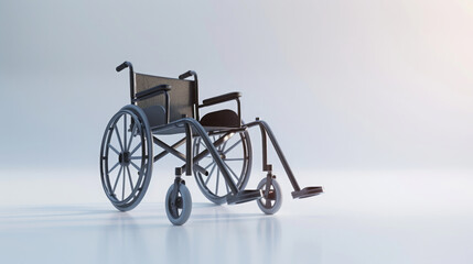 Fototapeta premium Wheelchair, isolated background. 