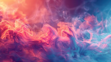 An abstract illustration of smoke dissipating into clear air, representing the liberation and freedom of breaking free from the habit of smoking. - obrazy, fototapety, plakaty