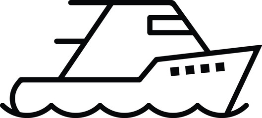 boat line icon collection. water transport symbol. vessels for sea travel. Vector Illustration.