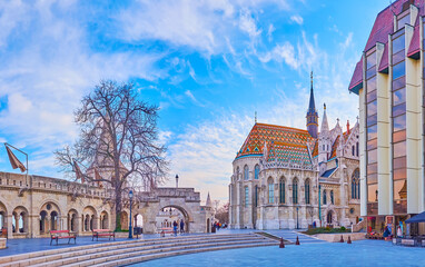 The Fisherman's Bastion and Matthias Church, Budapest, Hungary