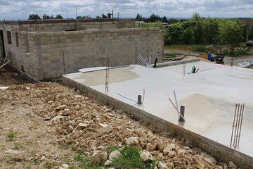 Fondation chape maison, dalle béton