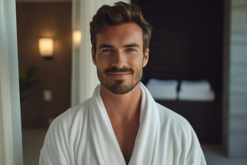 Obraz premium Luxury spa salon resort person have beauty relaxing procedure, Generative AI illustration picture