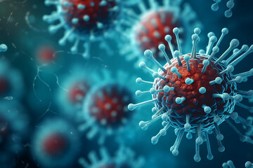 Covid 19 coronavirus illness protection Generative IA illustration digital art modern technology style