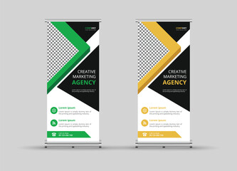 Corporate creative modern corporate business standee x rollup pullup rollup banner design, display, x-banner