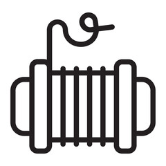 fishing reel line icon