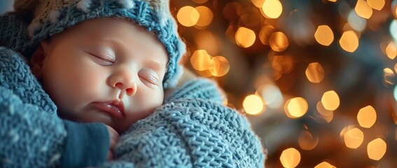 baby sleeping in mother's arms