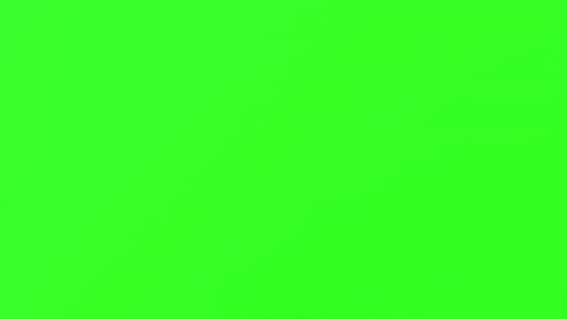 Mobile phone move and spin show empty green screen on green background, application or website present, 3D rendering 4K