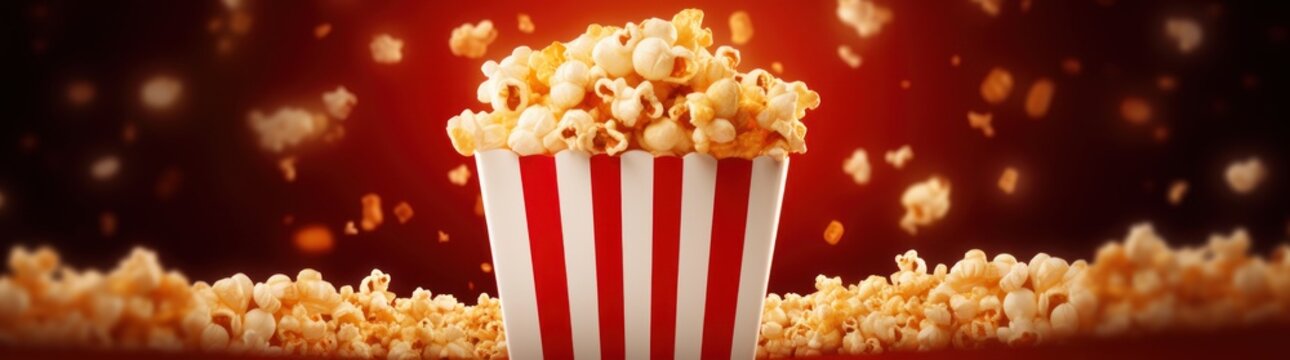 Delicious Popcorn in Striped Box
