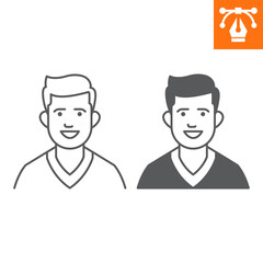 Obraz premium Dentist line and solid icon, outline style icon for web site or mobile app, dentistry and medicine, doctor vector icon, simple vector illustration, vector graphics.