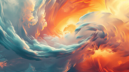 Dynamic Fluidity: Abstract Swirling Clouds and Patterns Energizing Digital Designs