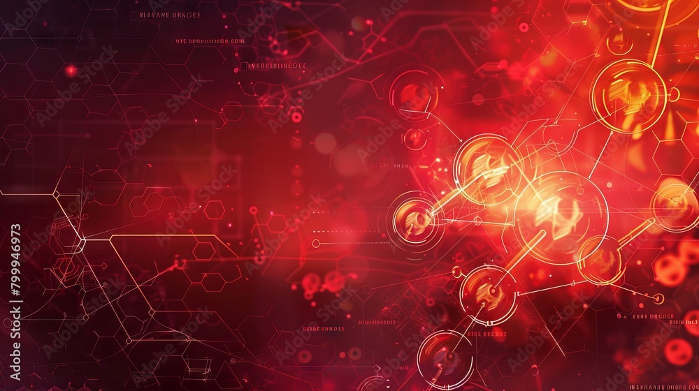 Poster dynamic science and technology presentation background template: engaging visuals for informative pr