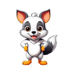 cartoon illustration of a dog in a cute pose