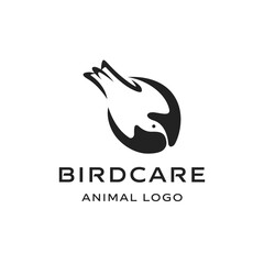 Bird logo, animal symbol flying bird logo design template vector illustration