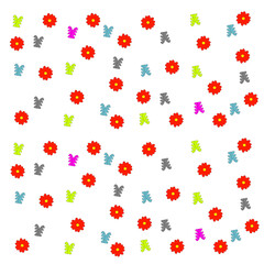 Creative design pattern of ceramic textile floor. Seamless Tablecloth and wrapped paper gift design concept. Isolated flower shape line on the white background.