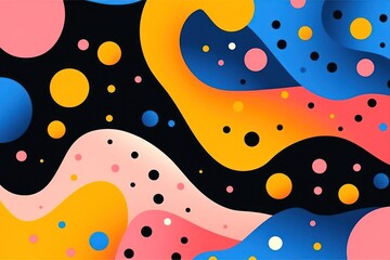 Vibrant abstract art with colorful shapes and patterns