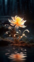 Glowing Underwater Flower